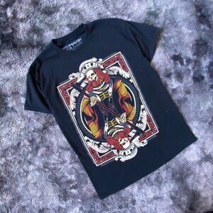 Hawk King of Hearts Skull Tee